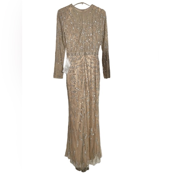 👗 NWT! Mac Duggal Beaded Long Sleeve Dress - Picture 5 of 16